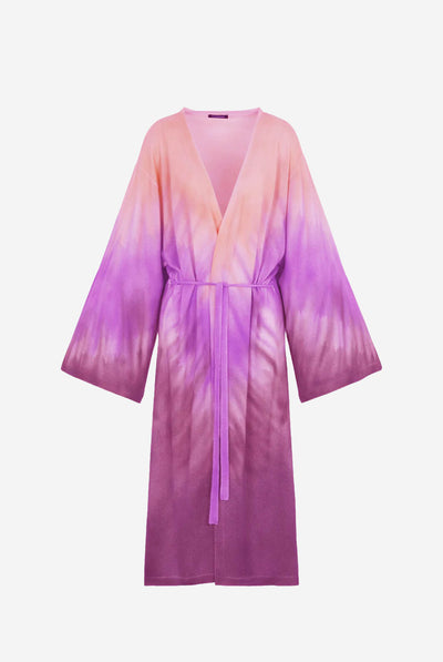 Canessa pink Kimono-style long cardigan